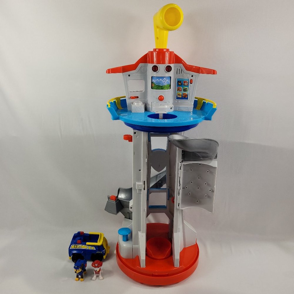 Paw Patrol Playset Tower with Red, Blue, Yellow, White and Gray Accents